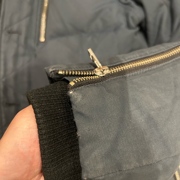 Moose Knuckles Black Puffer Jacket with Fur Hood - Picture 5 of 7